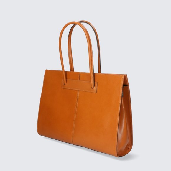 Italian Artisan Womens Luxury Tote Handbag In Genuine Cowhide Leather Made In It - Picture 8 of 16